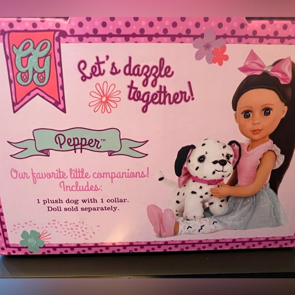 New Kids Toy Plush Dog/Dalmatian with Pink Bow Collar - Picture 6 of 6